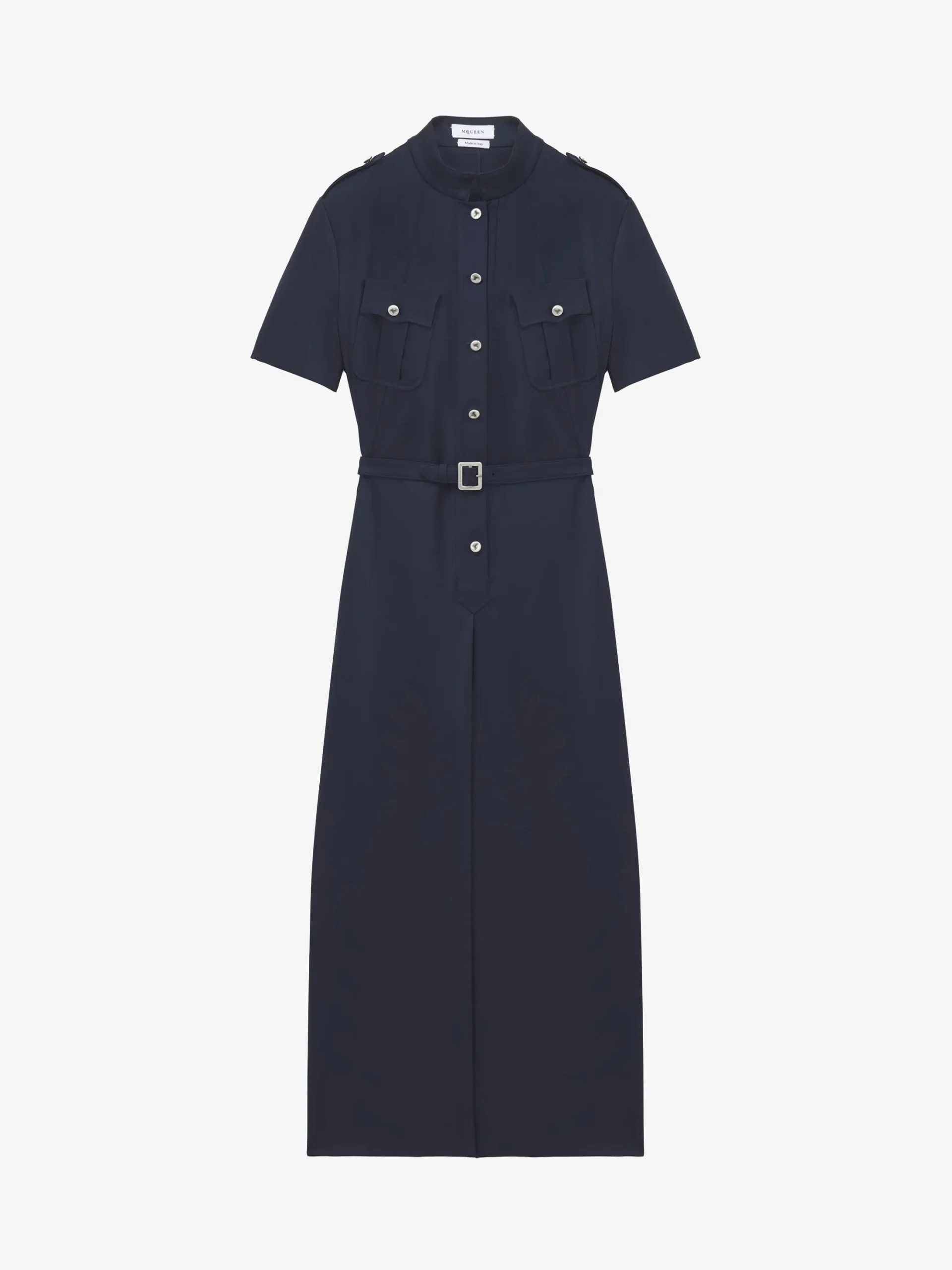 Abito midi in stile military da Donna in Indaco
