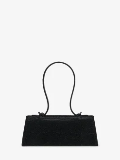 Borsa Jewelled con manico superiore da Donna in Nero