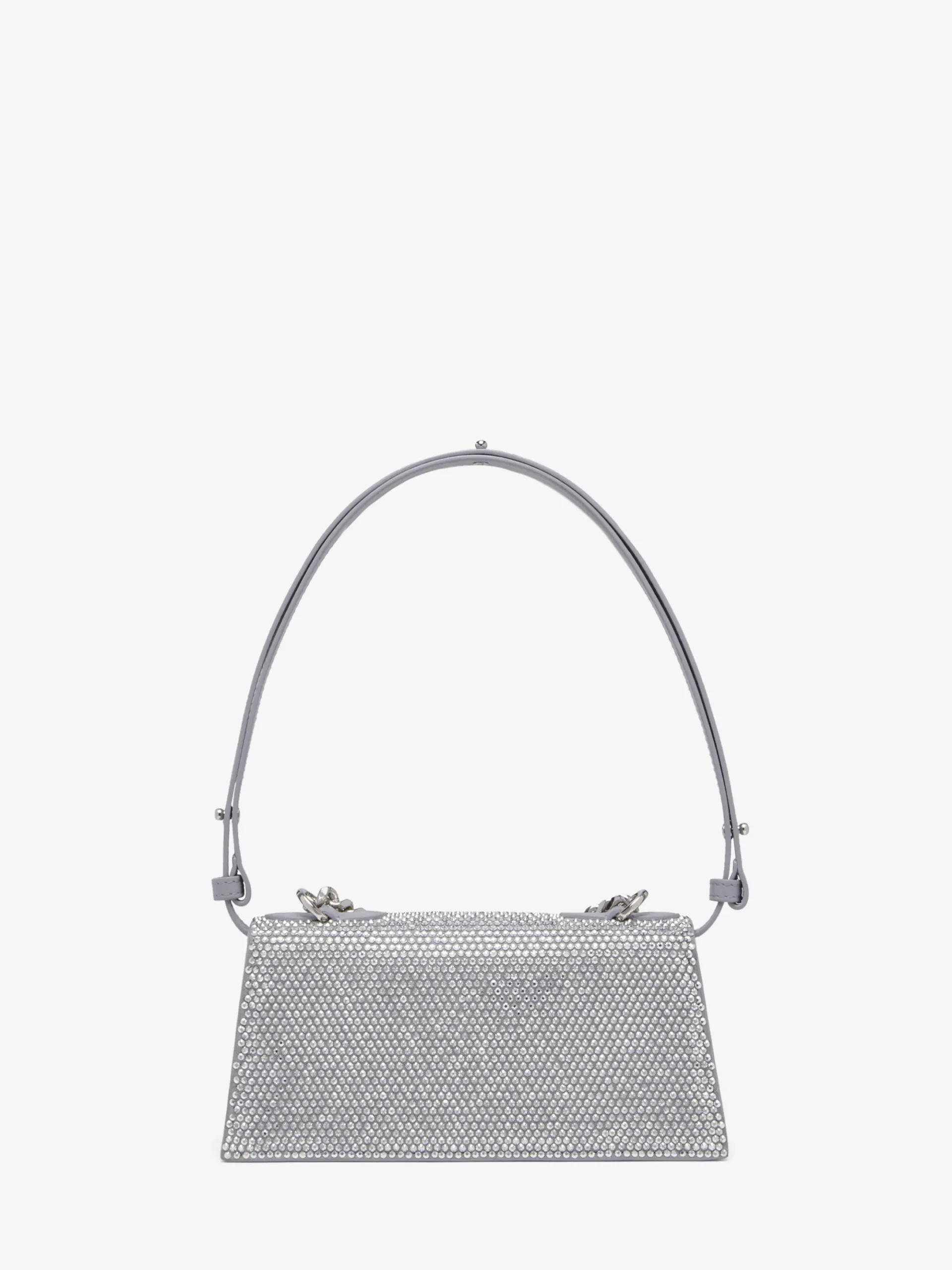 Borsa Jewelled Mini a spalla da Donna in Finitura argento