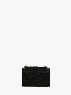 Borsa Jewelled Satchel Mini da Donna in Nero