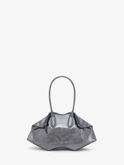 Borsa Manta da Donna in Argento Scuro