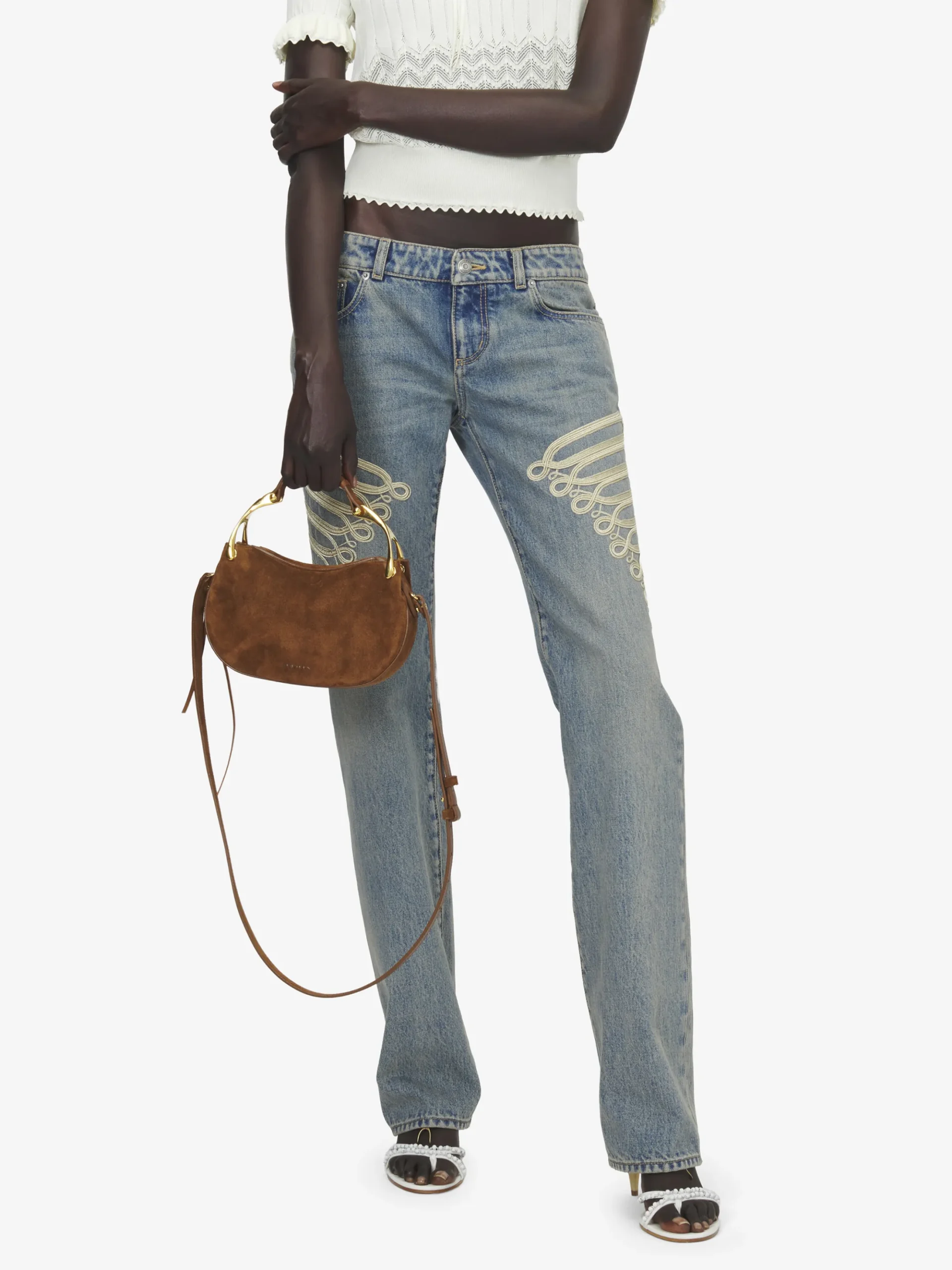Borsa Wishbone Mini da Donna in Marrone