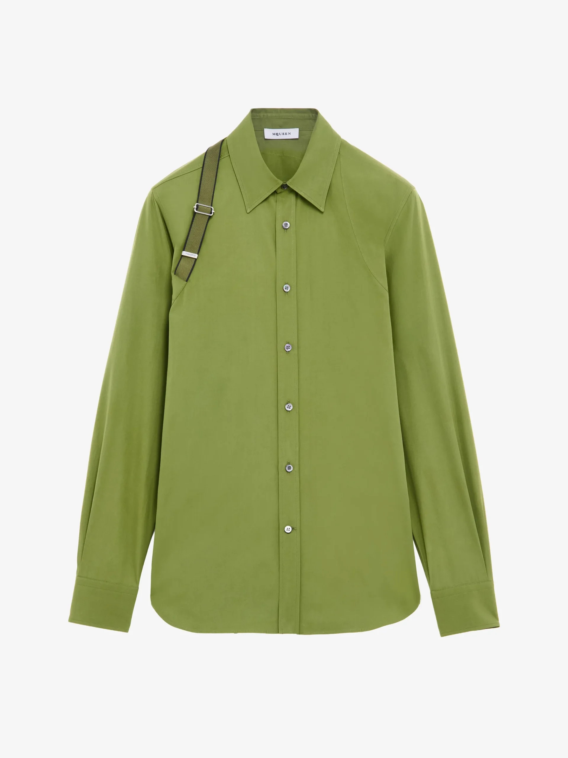 Camicia Harness con logo McQueen da Uomo in Verde