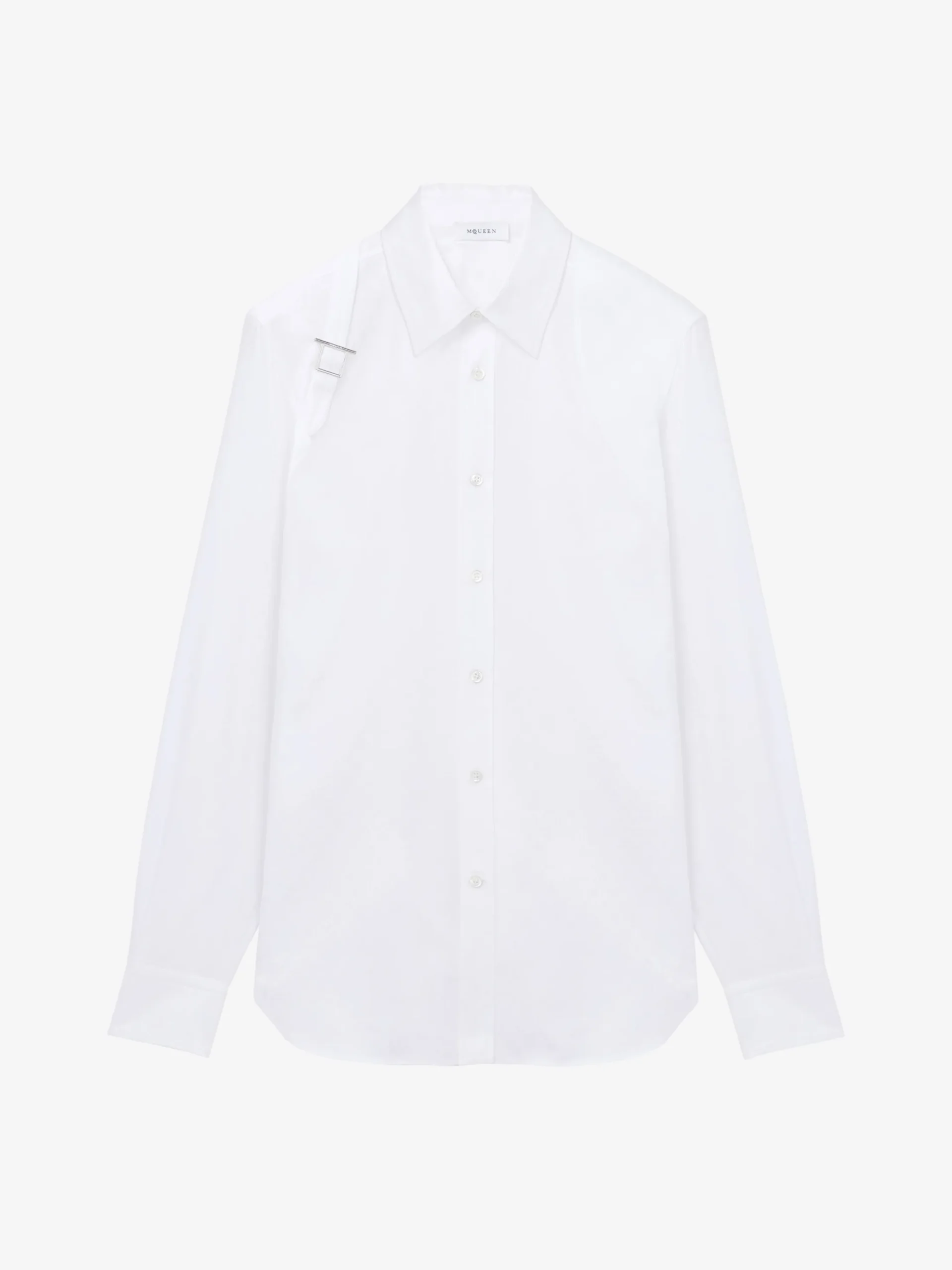 Camicia Harness con motivo jacquard Skull da Uomo in Bianco Ottico