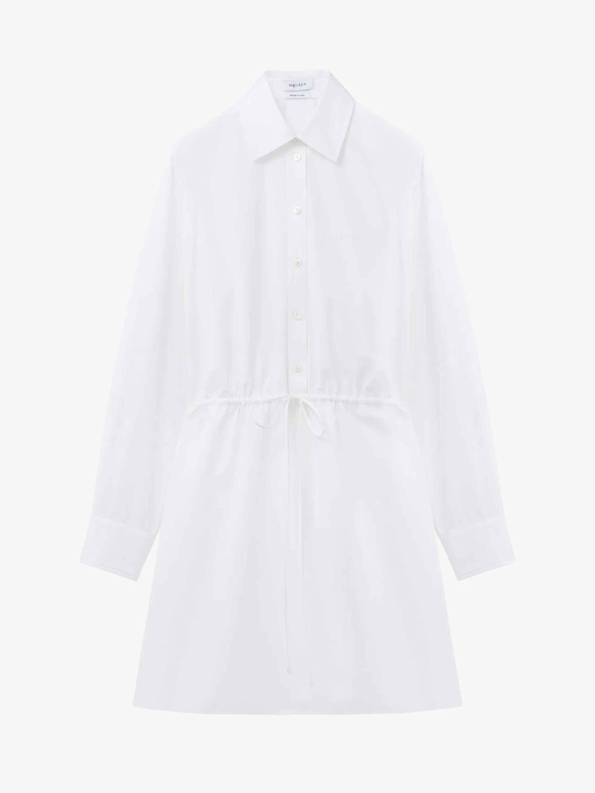 Chemisier con dettaglio annodato da Donna in Bianco Ottico