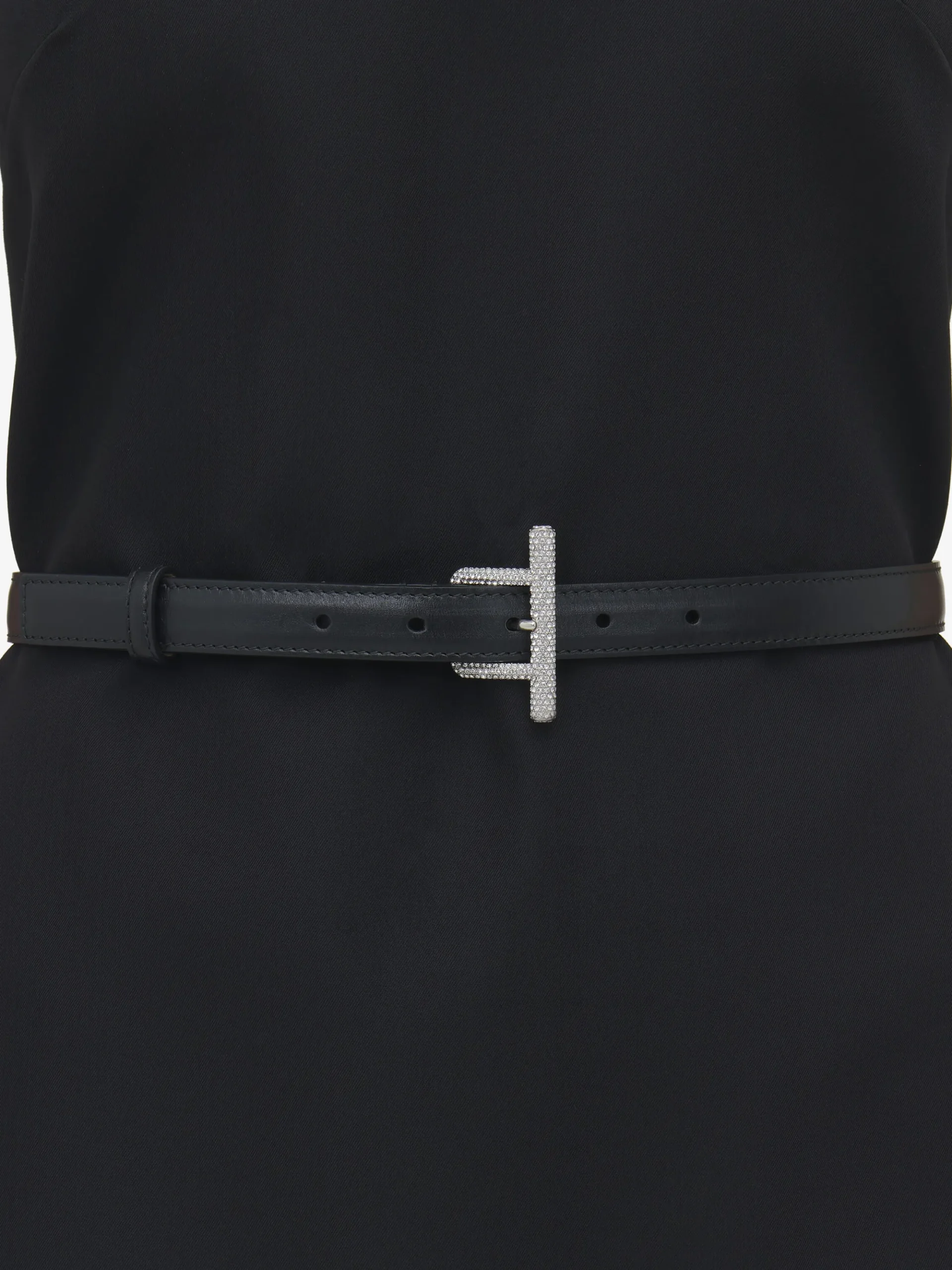 Cintura T-Bar da Donna in Nero
