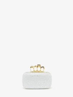 Clutch Knuckle da Donna in Argento