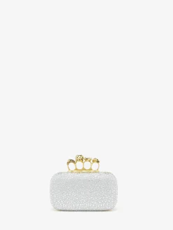 Clutch Knuckle da Donna in Argento