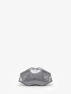 Clutch Manta da Donna in Argento Scuro
