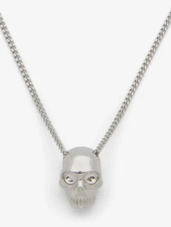 Collana Skull da Uomo in Finitura palladio