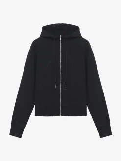 Felpa con cappuccio e zip da Uomo in Nero