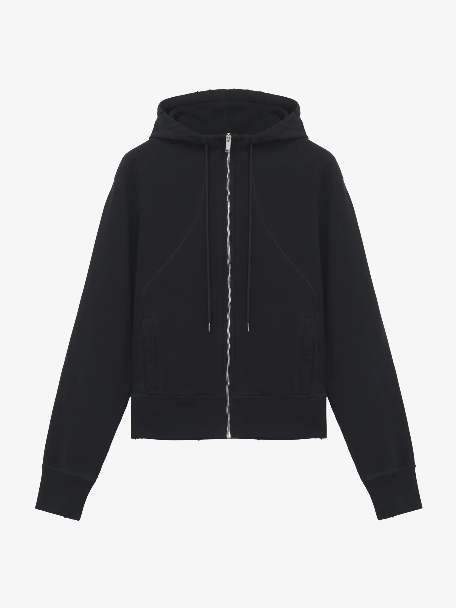 Felpa con cappuccio e zip da Uomo in Nero