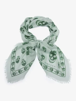 Foulard Skull classico da Uomo in Verde Scuro