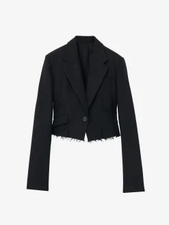 Giacca monopetto corta da Donna in Nero