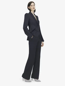 Giacca monopetto in lana da Donna in Indaco