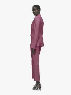 Giacca monopetto in lana da Donna in Rosa