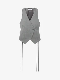 Gilet con allacciatura stile corsetto da Donna in Nero/Avorio