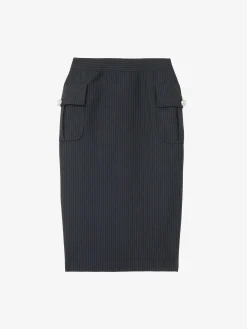 Gonna a tubino a righe da Donna in Blu Navy