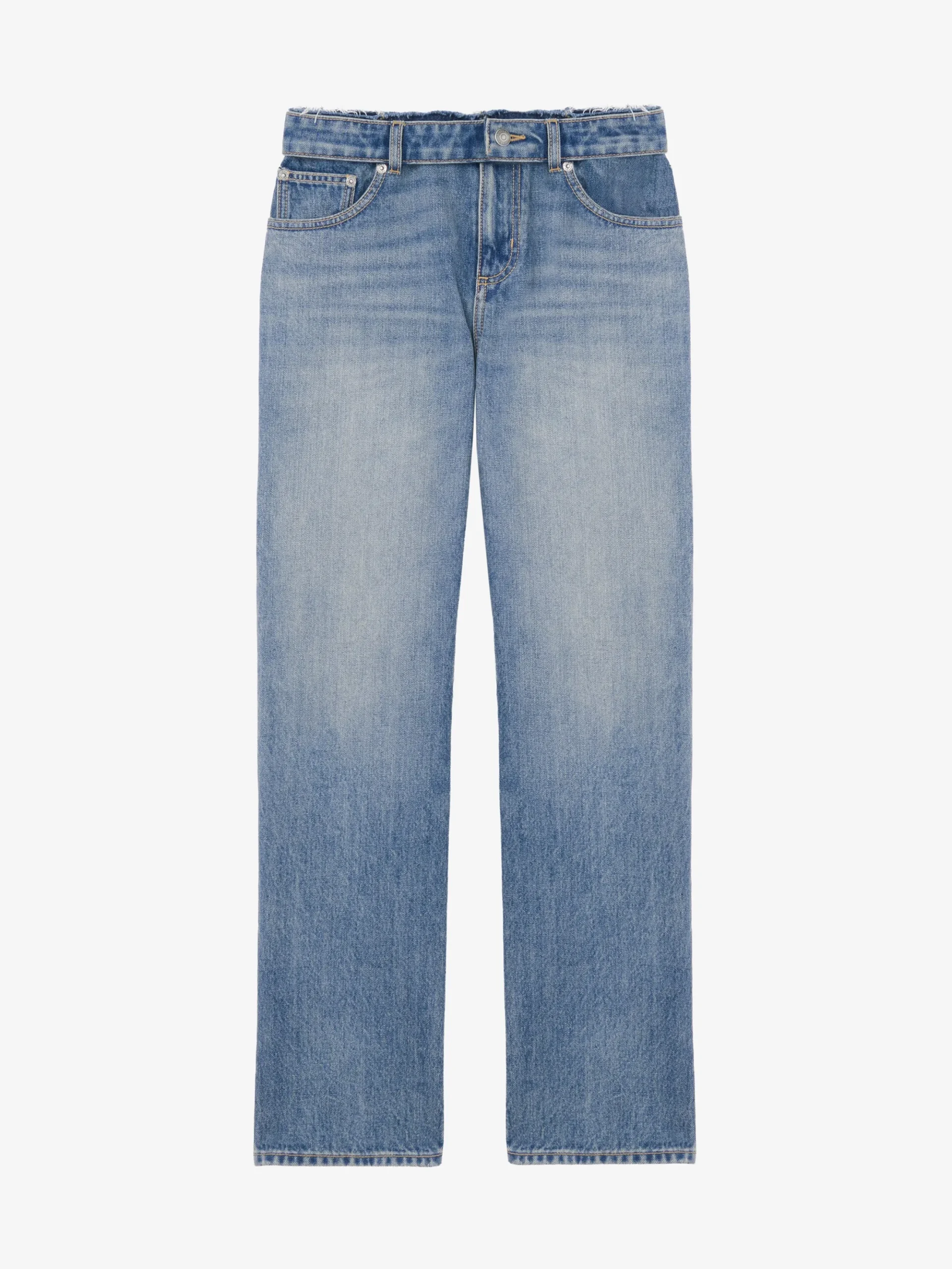 Jeans con vita destrutturata da Donna in Washed Blue