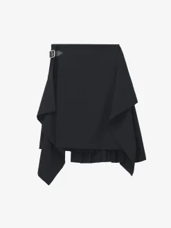 Kilt drappeggiato da Uomo in Nero