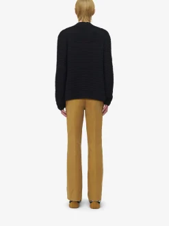 Maglione testurizzato con logo da Uomo in Nero