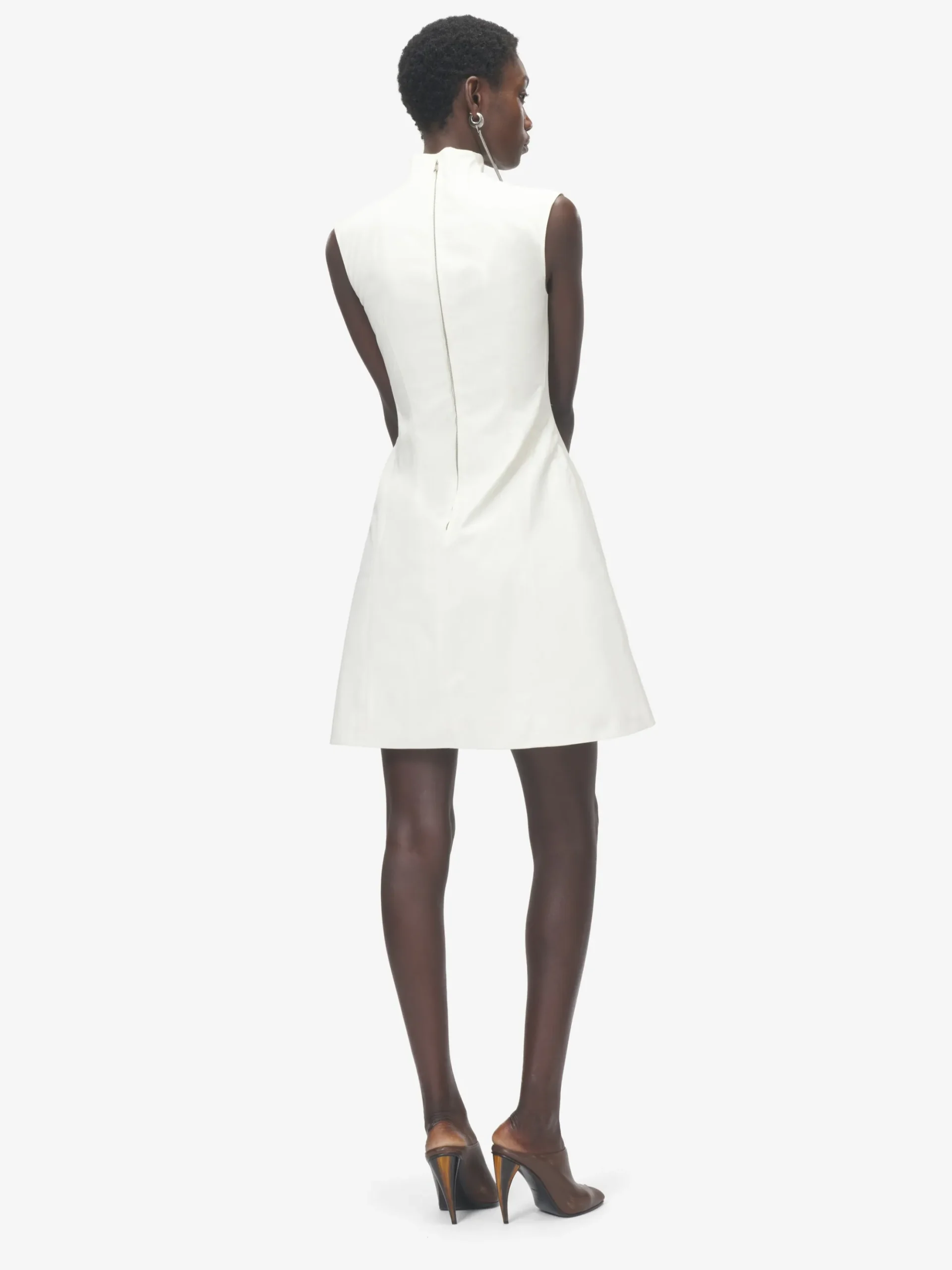 Miniabito con corsetto e cut-out da Donna in Avorio