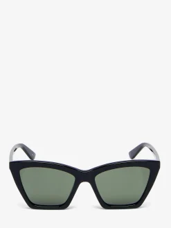 Occhiali da sole Cat-eye geometrici Spike da Donna in Nero/Fumé