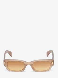 Occhiali da sole Panthos con rivetti T-Bar da Donna in Marrone