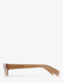 Occhiali da sole Panthos con rivetti T-Bar da Donna in Marrone