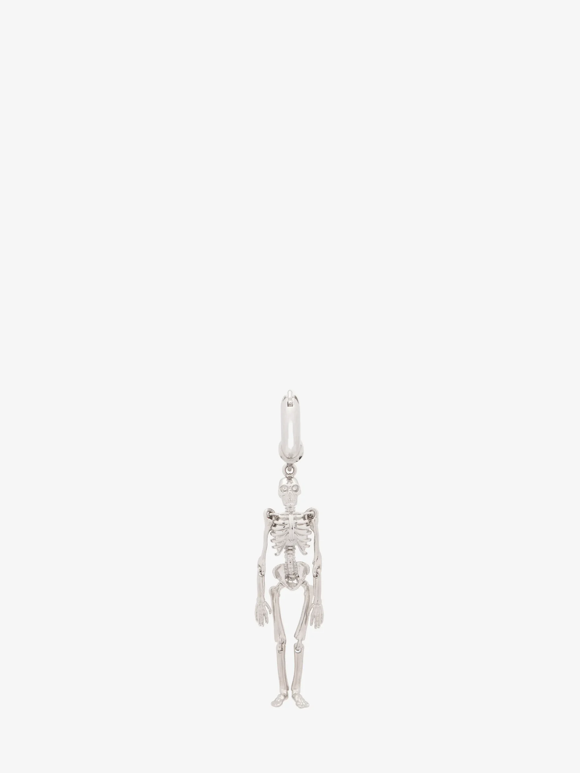 Orecchino Dancing Skeleton da Uomo in Finitura argento