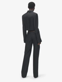 Pantaloni a gamba dritta da Donna in Nero