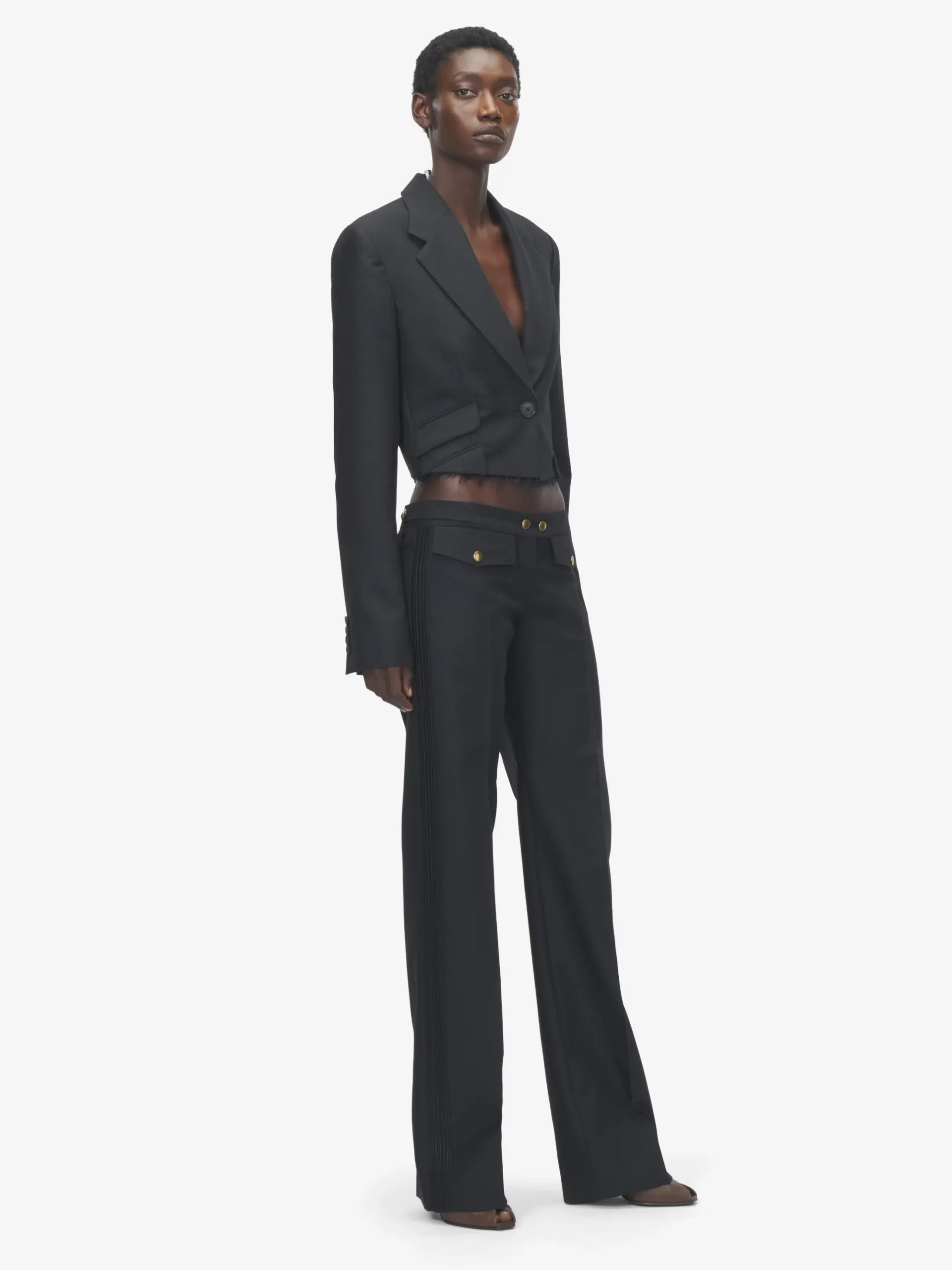 Pantaloni a gamba dritta da Donna in Nero