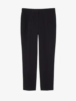 Pantaloni a sigaretta in crêpe da Donna in Nero