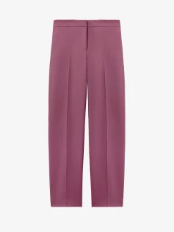Pantaloni a sigaretta in gabardine di lana da Donna in Rosa
