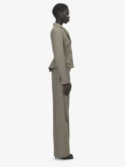 Pantaloni bumster a gamba dritta da Donna in Marrone Chiaro