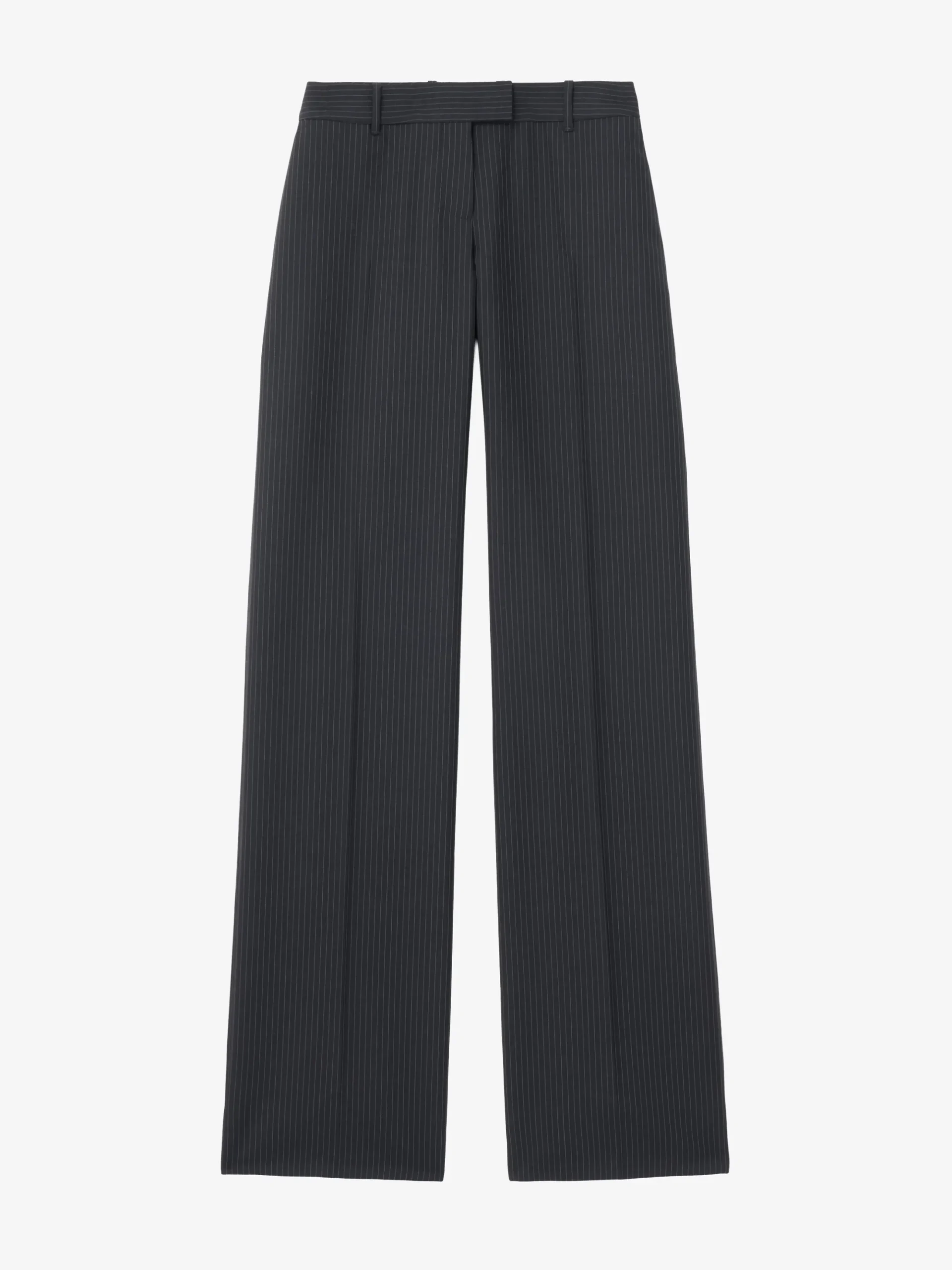 Pantaloni bumster gessati da Donna in Blu Navy