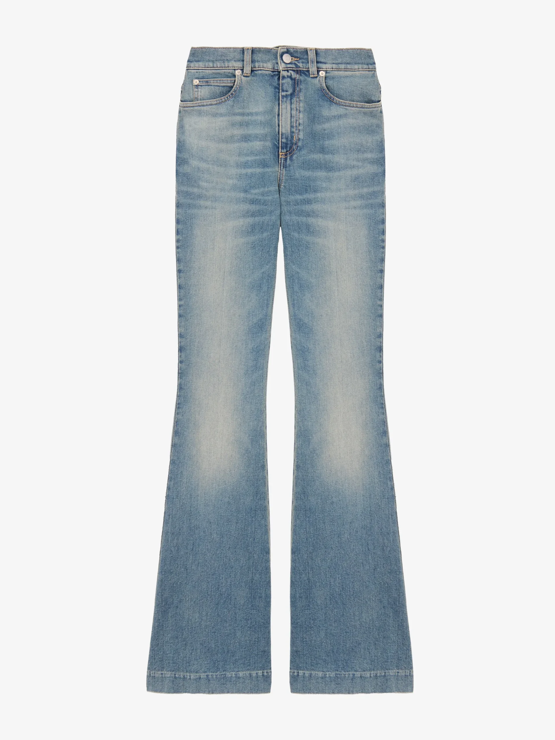 Pantaloni in Denim Bootcut da Donna in Washed Blue