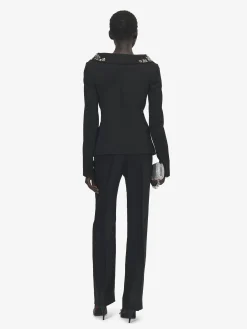 Pantaloni sartoriali a vita alta da Donna in Nero