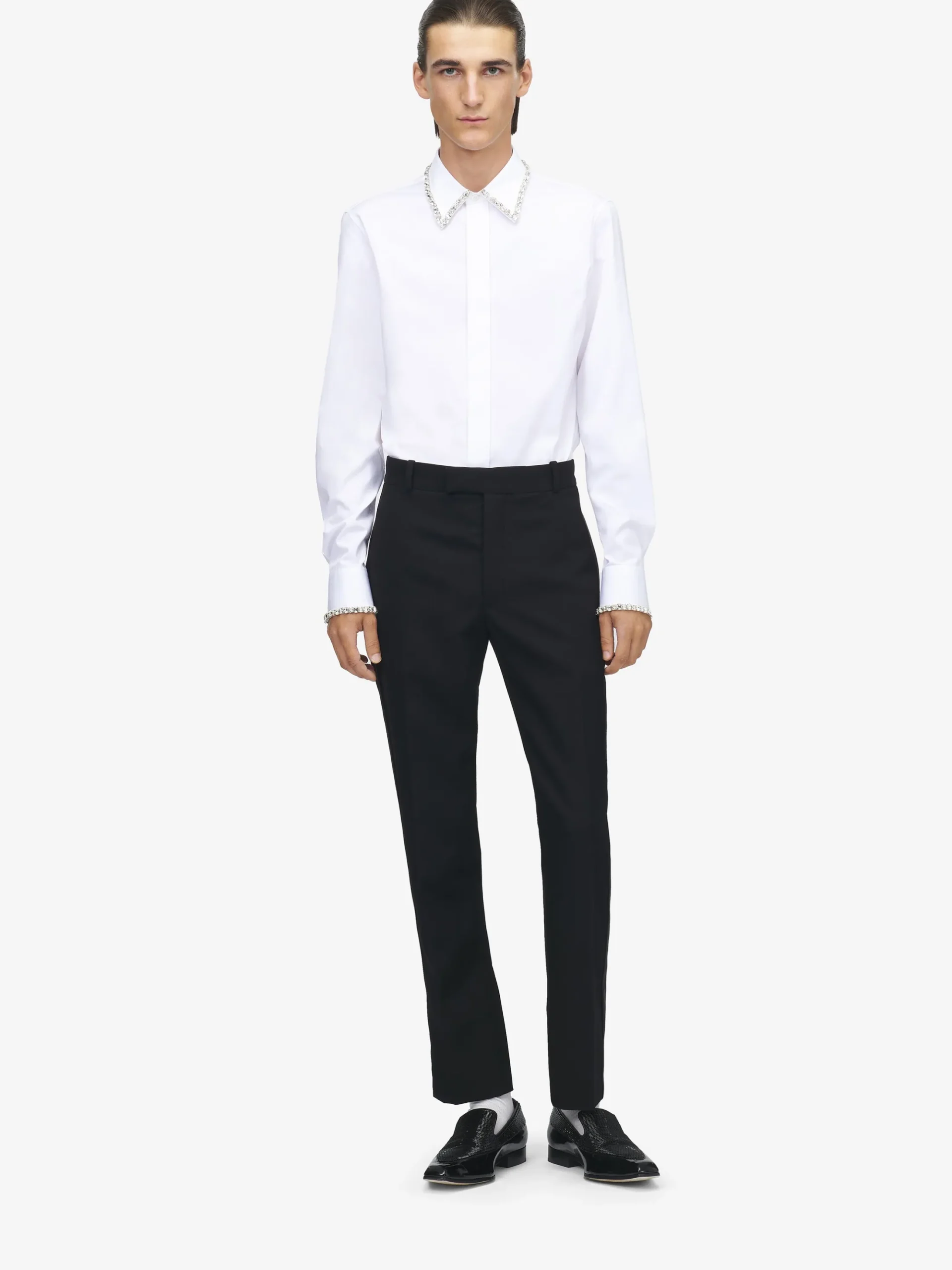 Pantaloni Smoking da Uomo in Nero