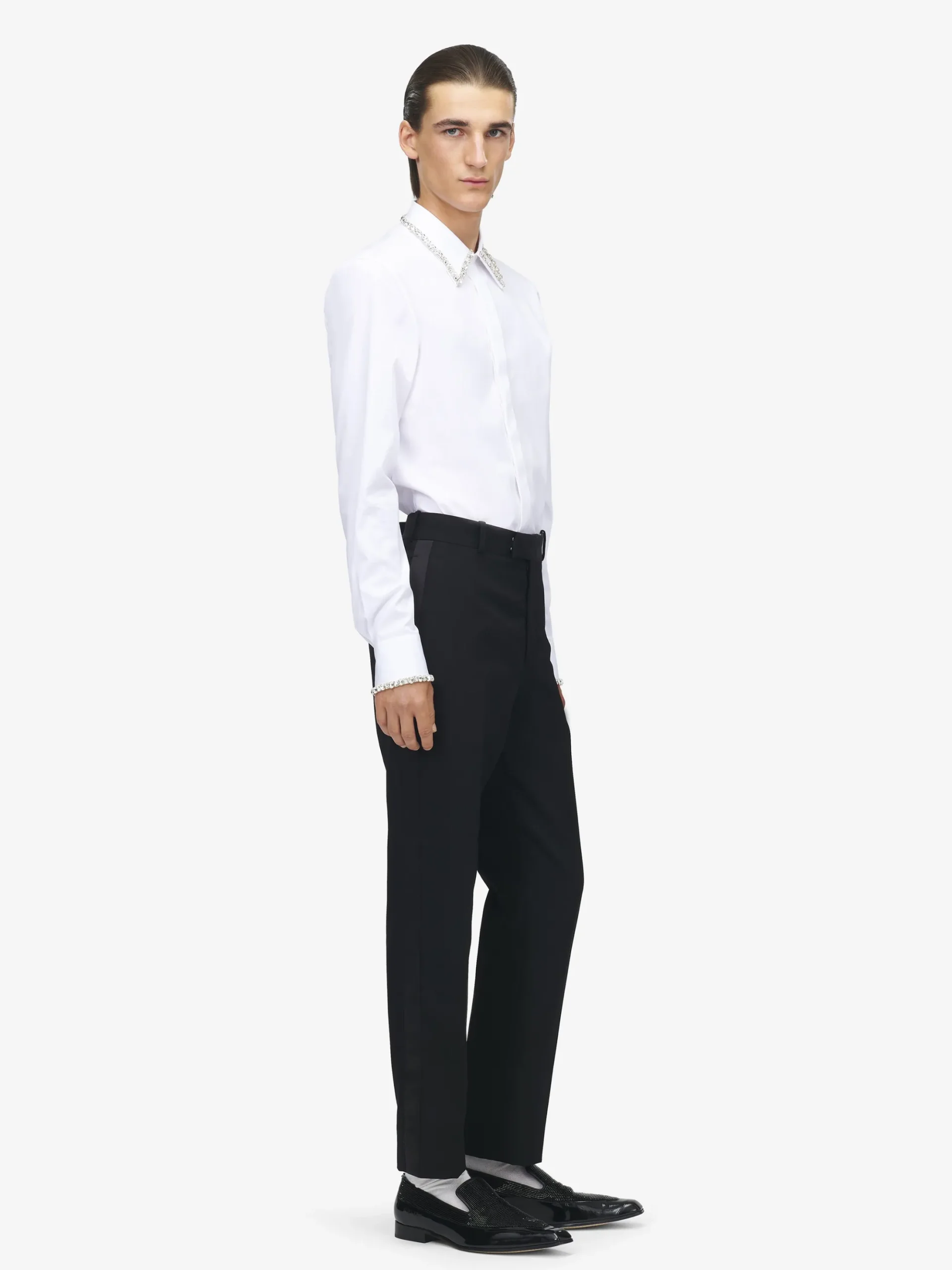 Pantaloni Smoking da Uomo in Nero