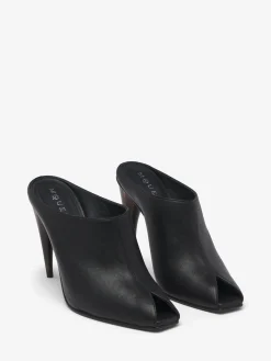 Sandali con tacco a corno da Donna in Nero