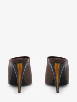 Sandali con tacco a corno da Donna in Marrone