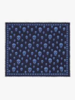 Sciarpa Skull classica da Uomo in Indaco