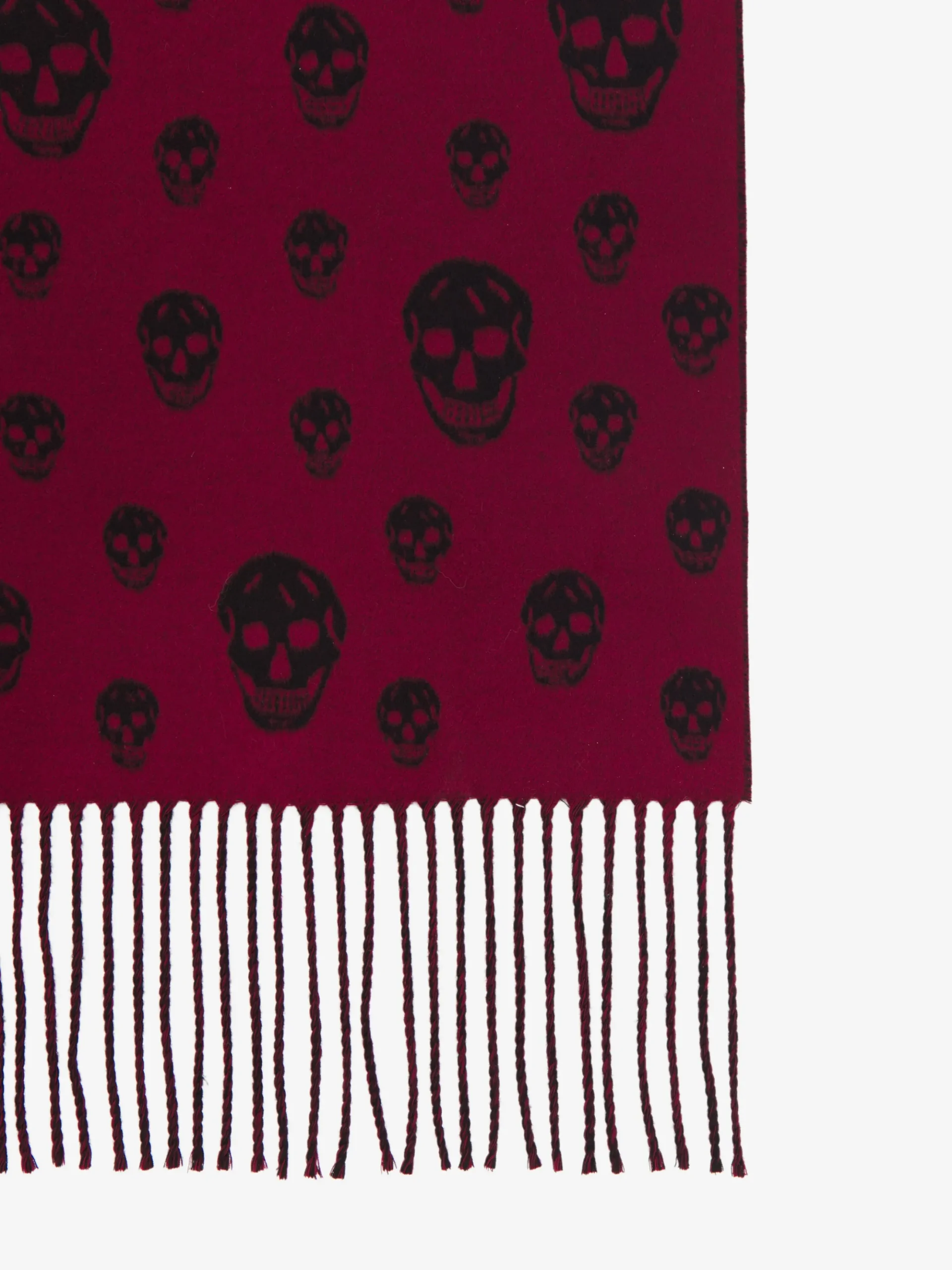 Sciarpa Skull double-face da Donna in Cremisi/Nero