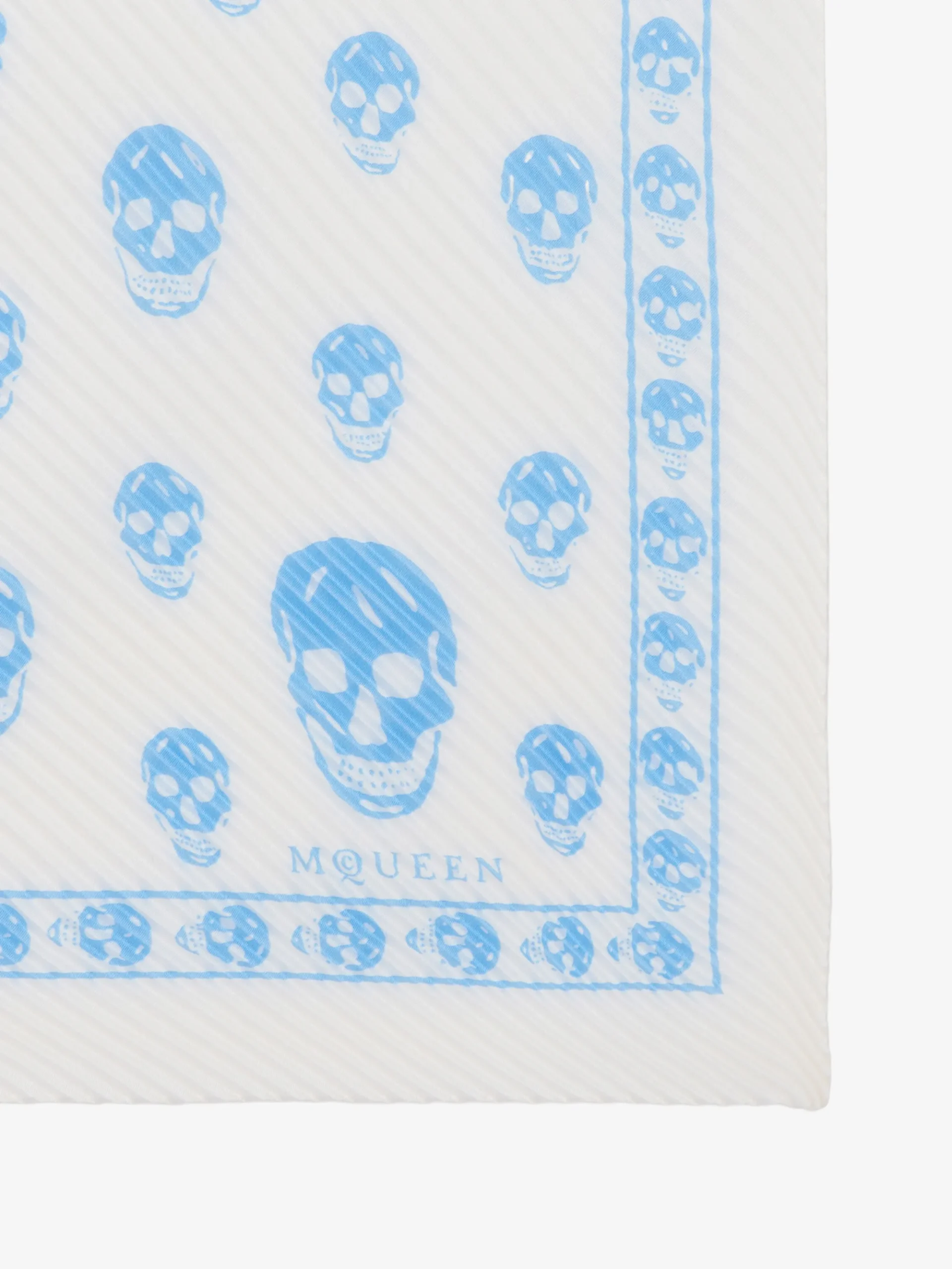 Sciarpa Skull plissettata da Donna in Azzurro