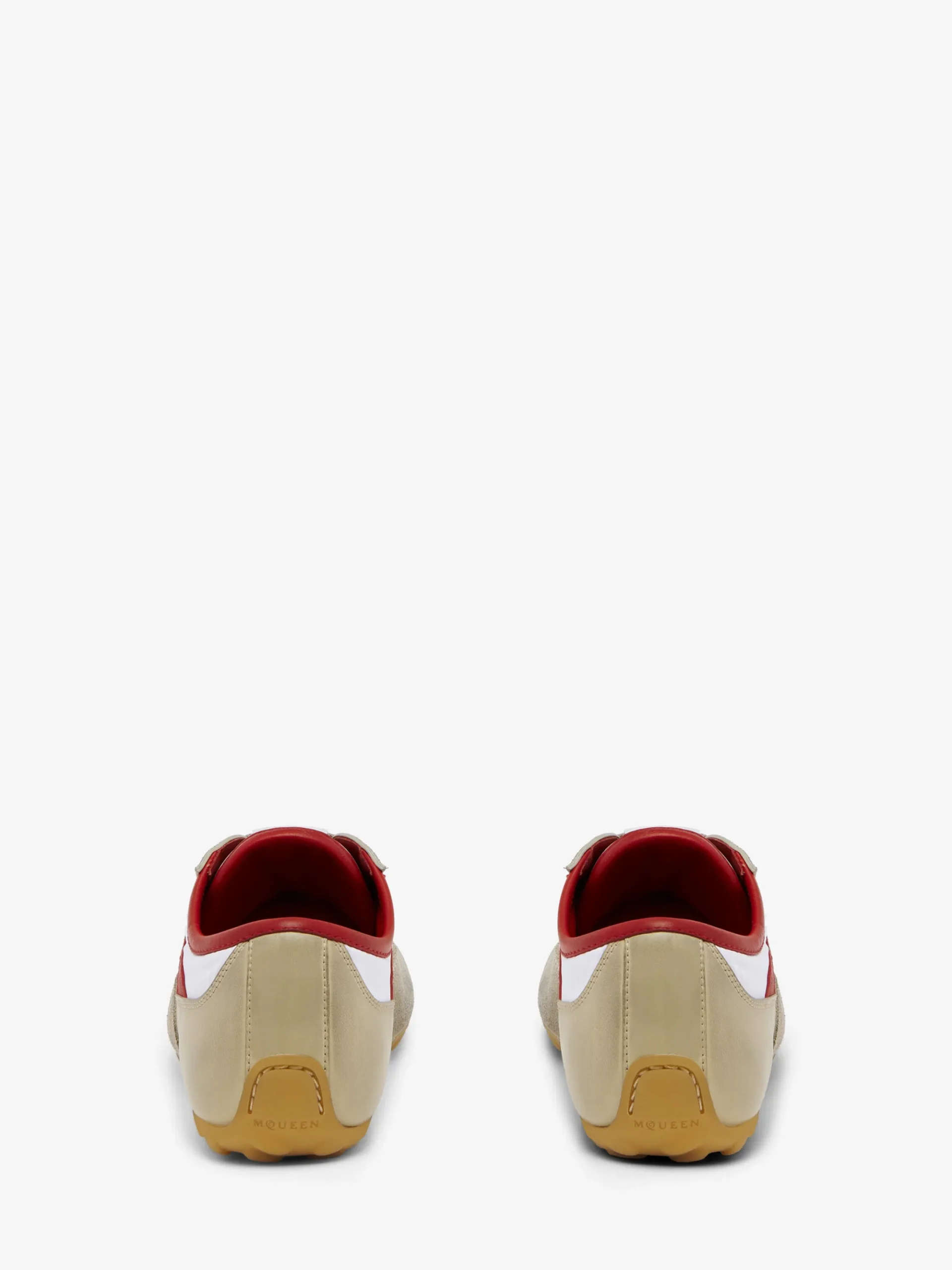 Sneaker Boxe Basse da Uomo in Bianco/Rosso