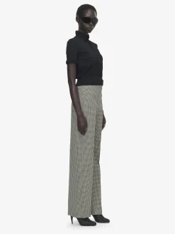 Top in maglia pointelle da Donna in Nero