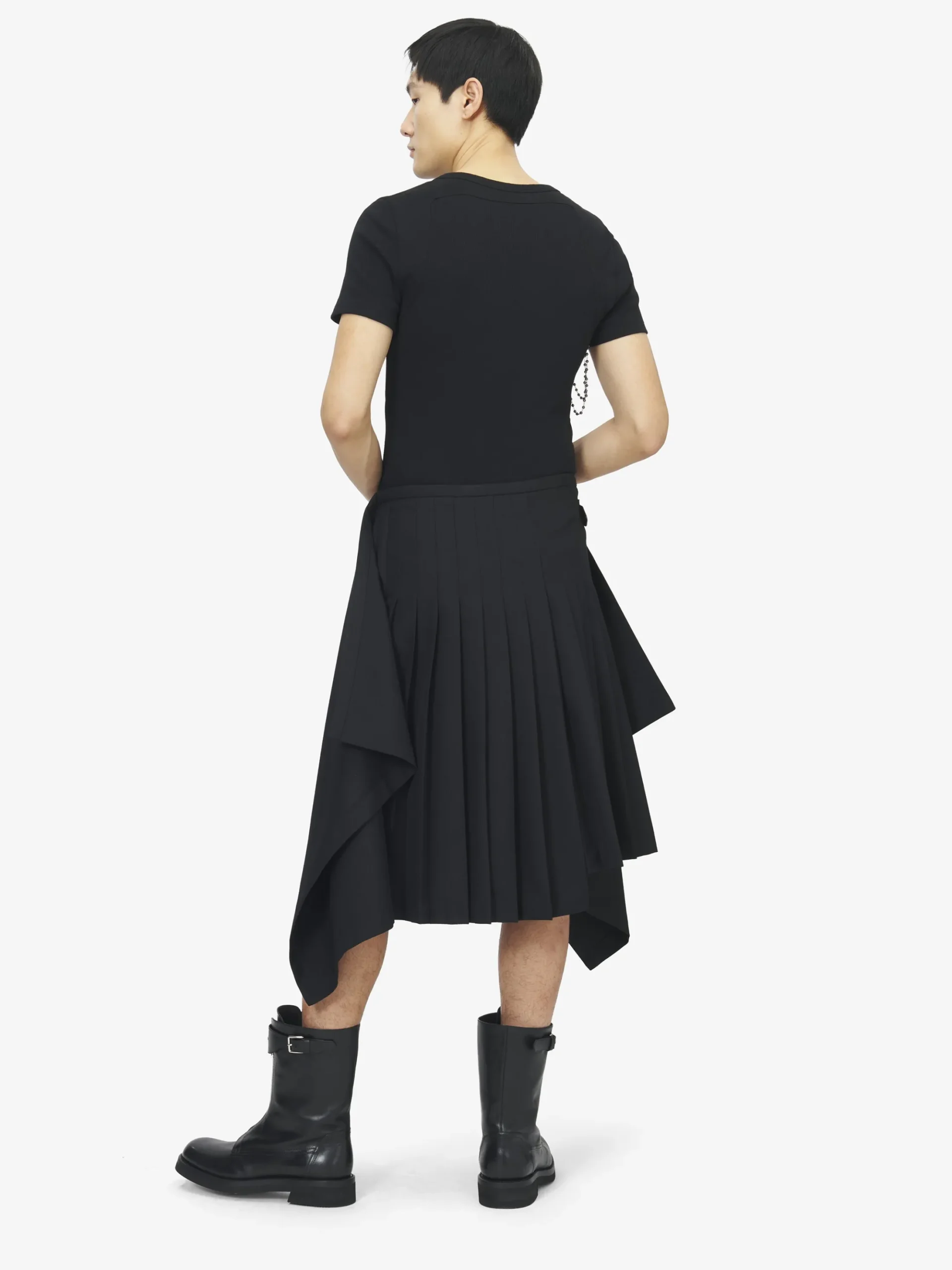 T-shirt Harness a catena da Uomo in Nero