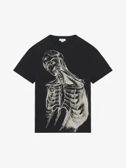 T-shirt Sketch Anatomy da Uomo in Nero/Avorio